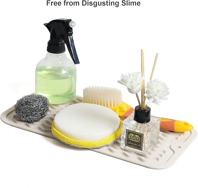 ZLR Silicone Dish Drying Mat for Kitchen Counter, Eco-Friendly Fast Dry Dish Mat - Image 8