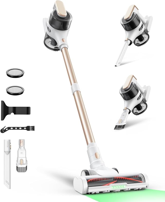 Cordless Stick Vacuum Cleaner for Home, Lightweight Rechargeable Vacuum by Maircle