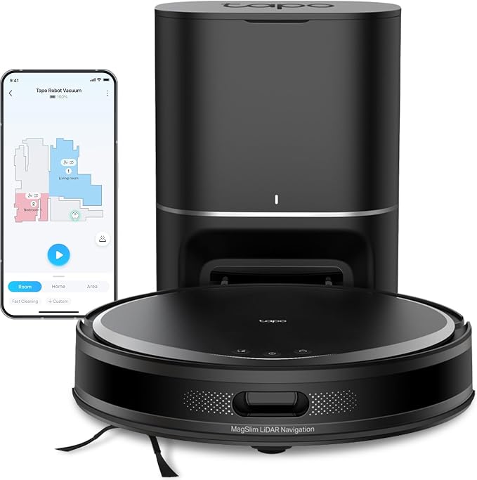 Tapo Ultra-Slim LiDAR Smart Navigation Robot Vacuum and Mop by Tapo