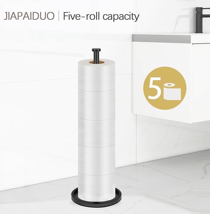 Toilet Paper Holder Stand with Reserve Function, Toilets Paper Storage Stand - Image 2
