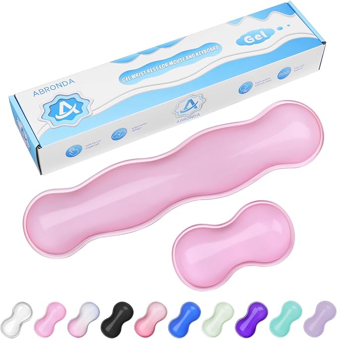 Gel Wrist Rest for Keyboard and Mouse, Wrist Rest for Keyboard, Mouse Wrist by ABRONDA