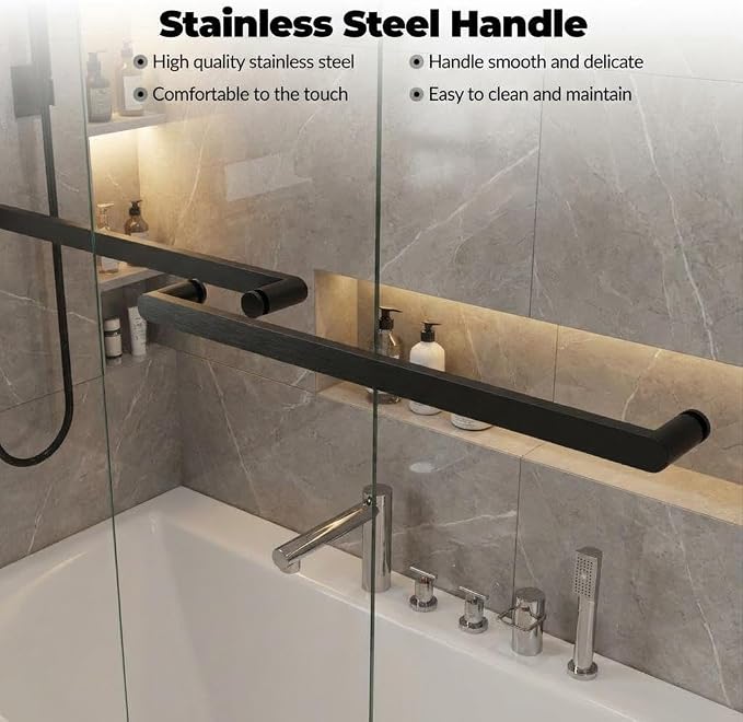 Bathtub Shower Door, 6mm SGCC Tempered Glass - Image 4