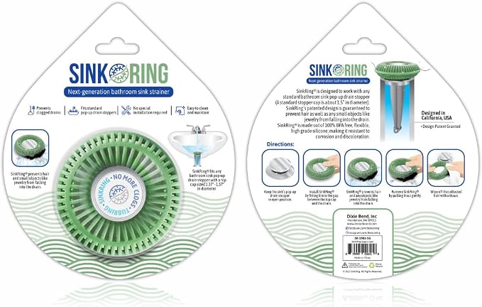 Bathroom Sink Hair Catcher for Pop-Up Drain – SinkRing 1.57" Precision Strainer - Image 6