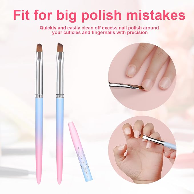 2pcs Nail Art Clean Up Brushes, Painting Brushes - Image 6