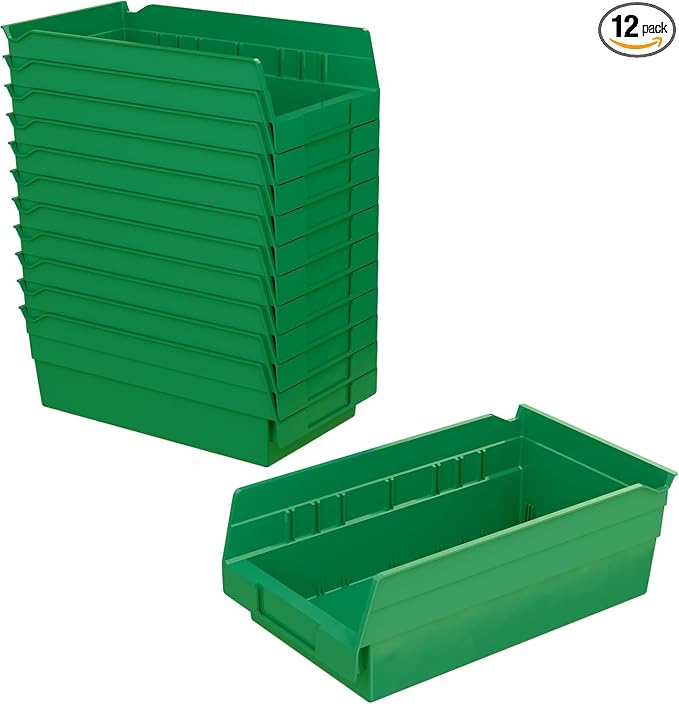Akro-Mils 30130 Plastic Shelf Bins, Heavy Duty Storage Bins by Akro-Mils