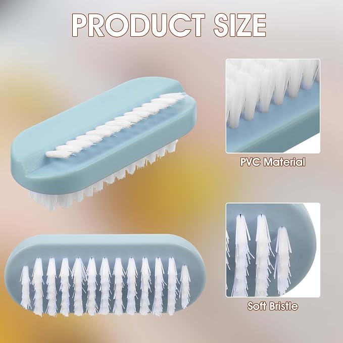 Nail Brushes for Cleaning, 2 Sided Hand Finger Nails Scrub Brushes for Cleaning - Image 2