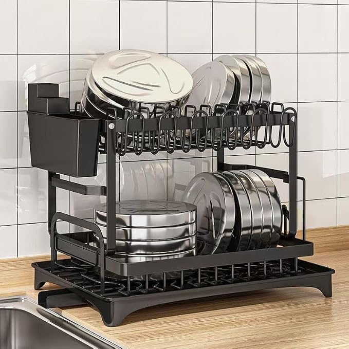 Dish Drying Rack, 2-Tier Dish Racks - Image 2