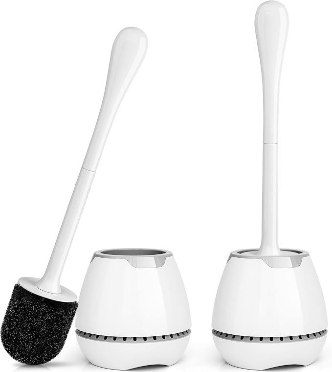 Toilet Brush 2 Pack, Toilet Bowl Brush by UPTRONIC