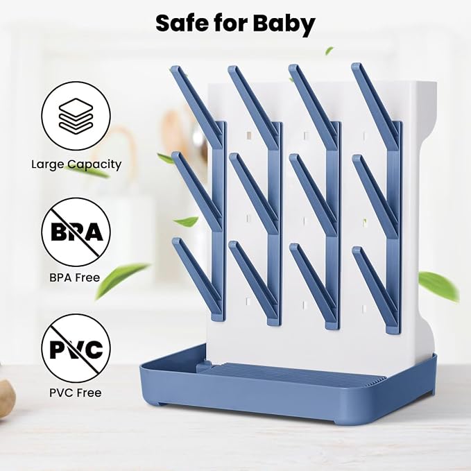 Baby Bottle Drying Rack: Vertical Space Saving Large Bottles Holder - Image 6