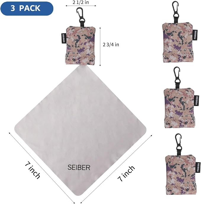 SEIBER Eyeglass Cleaning Microfiber Cloth, 7 x 7 inch Glasses Cloth - Image 3