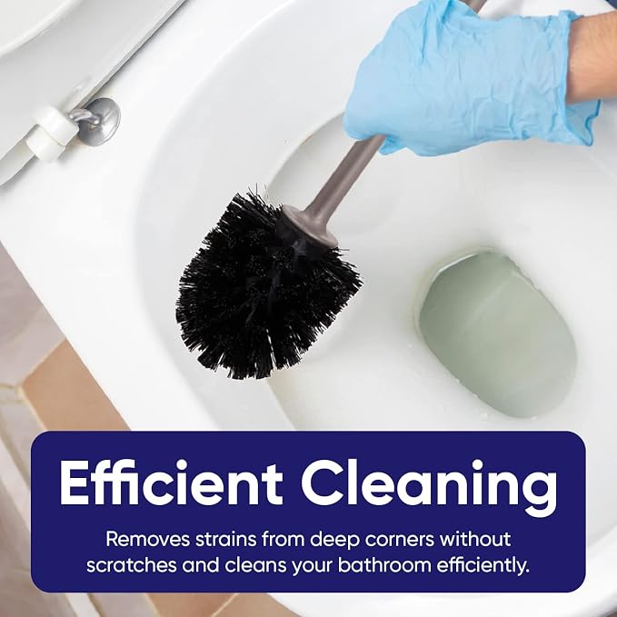 Toilet Brush Cleaner and Holder Taupe 2 Pack Toilet Bowl Cleaner Brush - Image 8