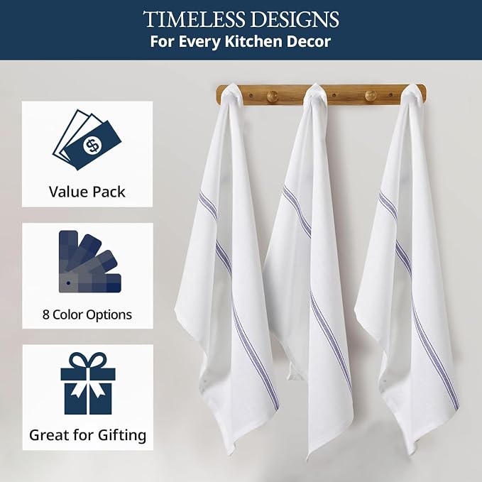 LANE LINEN Kitchen Towel Set- 12 Pack 14"x25" Dishtowels - Image 6
