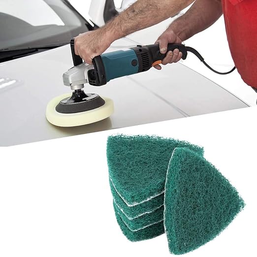 5 Pcs Triangle Scouring Pad, Scouring Stick, Self Adhesive Plate Grinding - Image 3