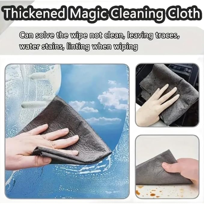 5pcs Thickened Magic Cleaning Cloth, No Trace, Car Wash Rag, Kitchen Toilet - Image 2