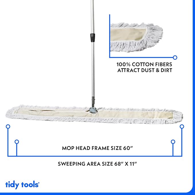 Commercial Dust Mop – 60 Inch Floor Sweeper - Image 4