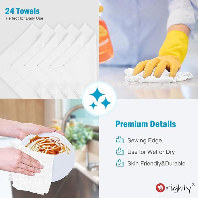 Orighty White Microfiber Cleaning Cloth, Microfiber Towels - Image 5