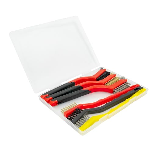 6Pcs Wire Brush Set, Stainless Steel/ Brass/ Nylon Bristle Brushes - Image 8
