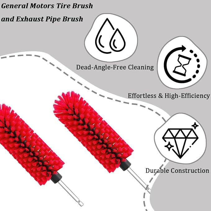 Drill Brush for Car Wheel, Soft No Scratches Vehicle Rim Cleaning Brush for - Image 4