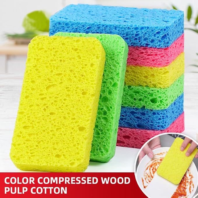 6 - Pack Non-Scratch Scrub Sponges - Sponges - Image 9