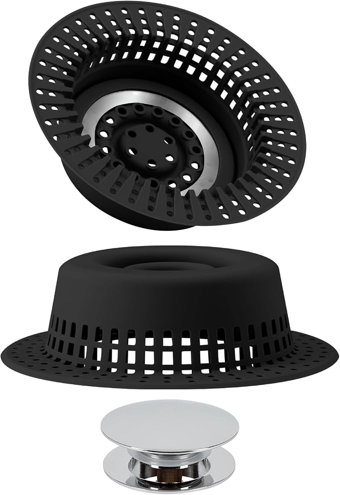 Bathtub Drain Hair Catcher, Shower Hair Drain Catcher Upgraded Protector by Aojuxix