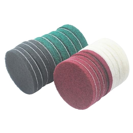 5 Inch Mixed Grit Drill Brush Scrubber Scouring Pads, Random Orbital Sander - Image 7