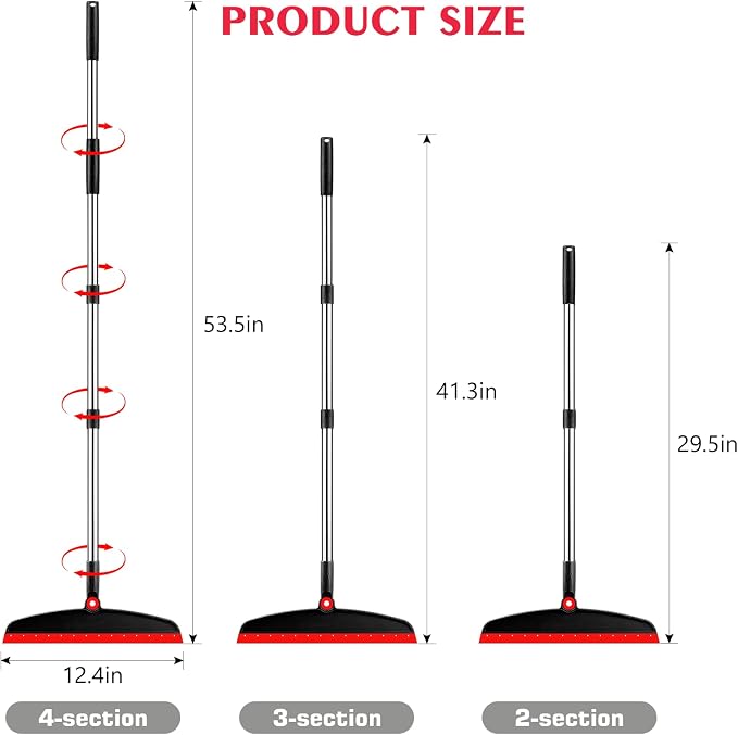 Multifunction Magic Broom, 54 Inch Adjustable Long Handle Silicone Floor - Image 2