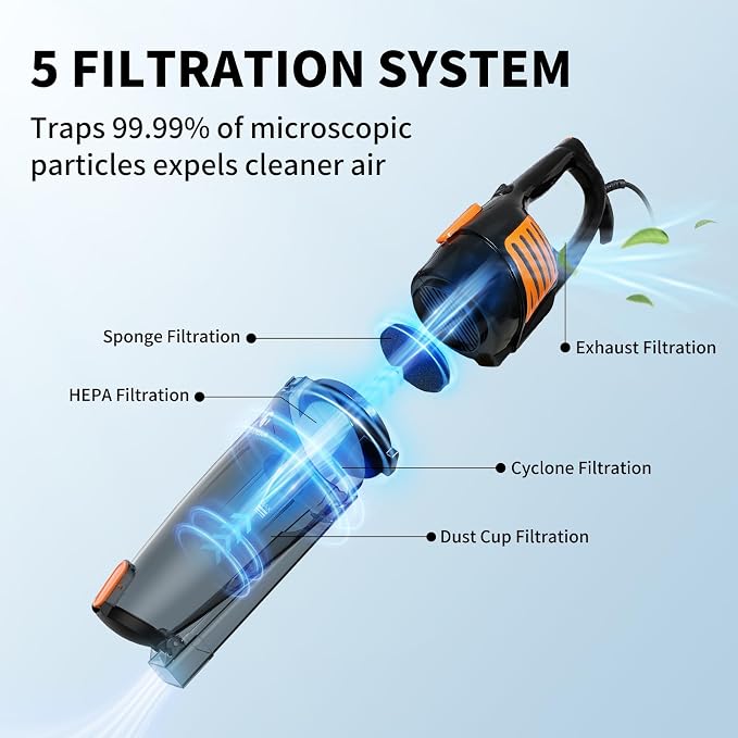 Corded Vacuum Cleaner, 12 in 1 Ultra-Lightweight Vacuum Cleaners - Image 3