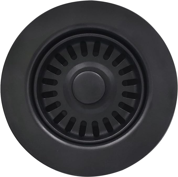 3-1/2 Inch Polymer Black Sink Drain Assembly by EADOT