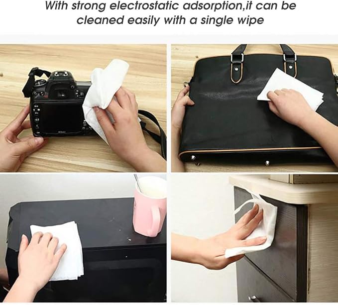 TOPINCN 100Pcs Paper Electrostatic Paper, Mop Paper Easy Sweep Floor Duster - Image 2