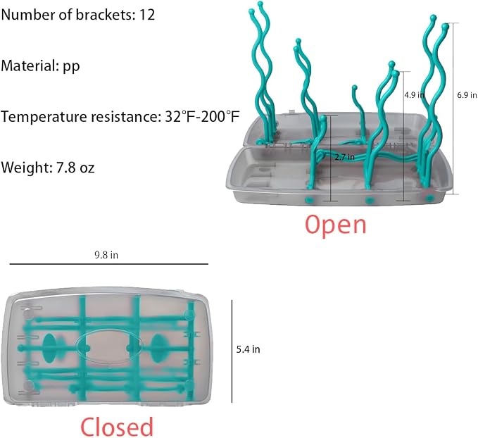 Collapsible Baby Bottle Drying Rack, Bottle Dryer Holder - Image 3