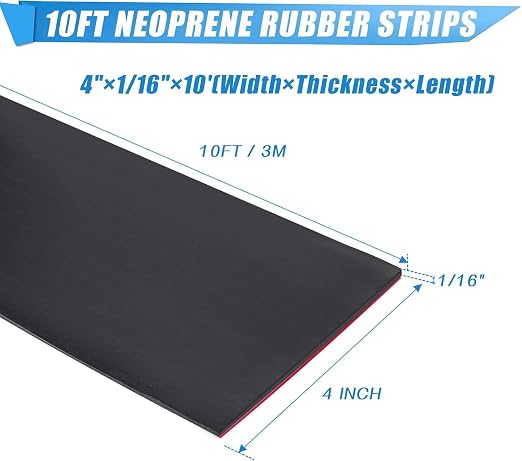 Adhesive Rubber Strips Neoprene Sheets, Rolls & Strips - Image 2