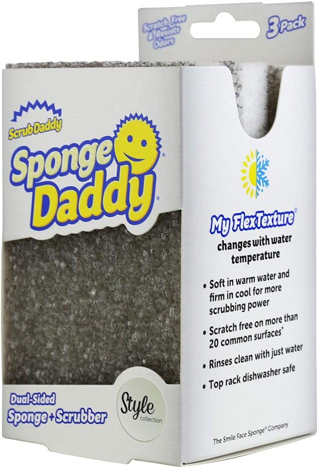 Scrub Daddy Sponge Daddy Style, Dual Sided Sponge Scrubber, Dish Sponges - Image 3
