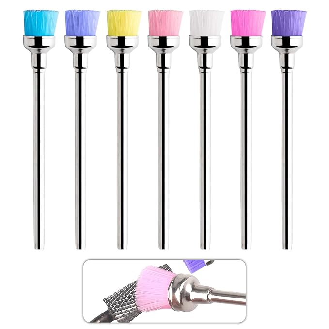 7PCS Nail Drill Bit Cleaning Brushes Set, Nail Dust Brush by CCDANSIYUCR