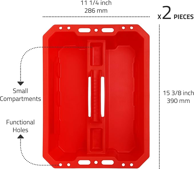 CANOPUS Storage Tray Tote with Functional Holes - Image 6