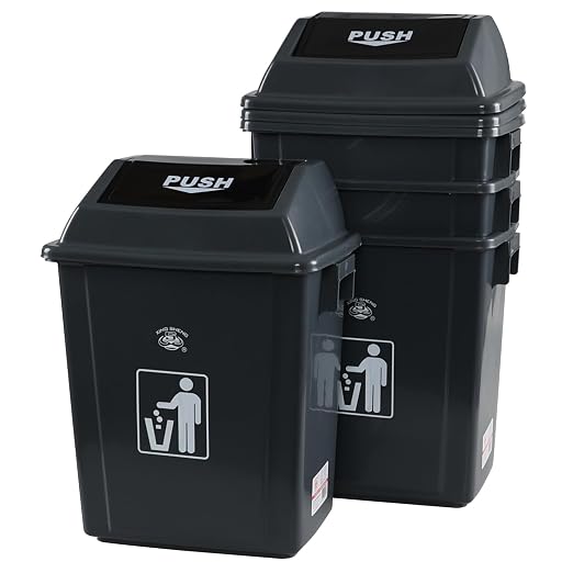 Kiddream 4 Packs 5 Gallons Swing Lid Garbage Can, Plastic Trash Can - Image 7