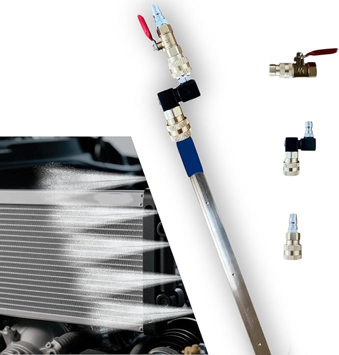 32" Radiator Cleaning Wand, Water and Air Dual-Use Cleaner Wand 4500 PSI by FirFiltr