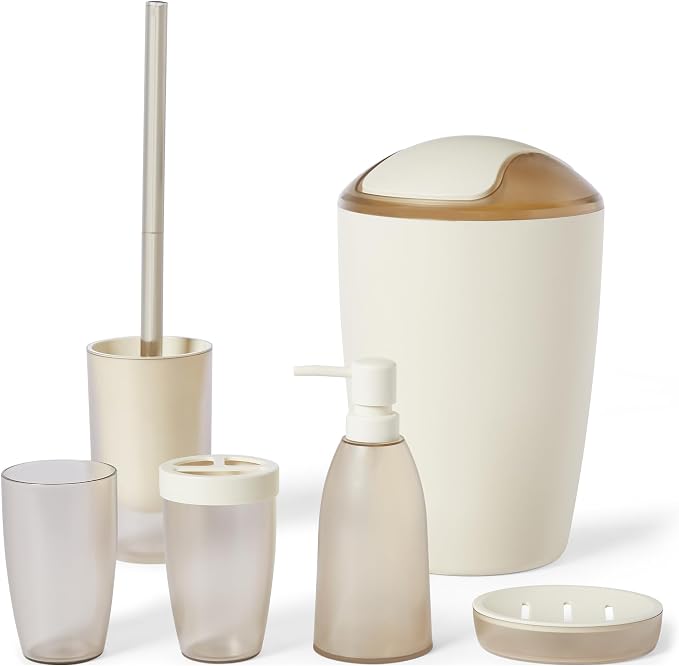 Amazon Basics 6-Piece Bathroom Accessory Set by AmazonBasics