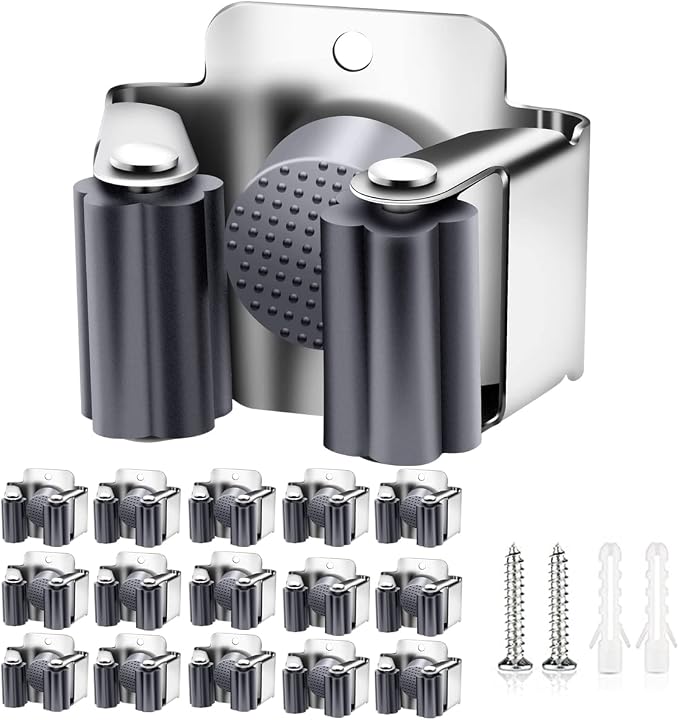 Verdenu 15 Pack Broom Holder Wall Mount, Mop and Broom Holder Wall Mount by Verdenu