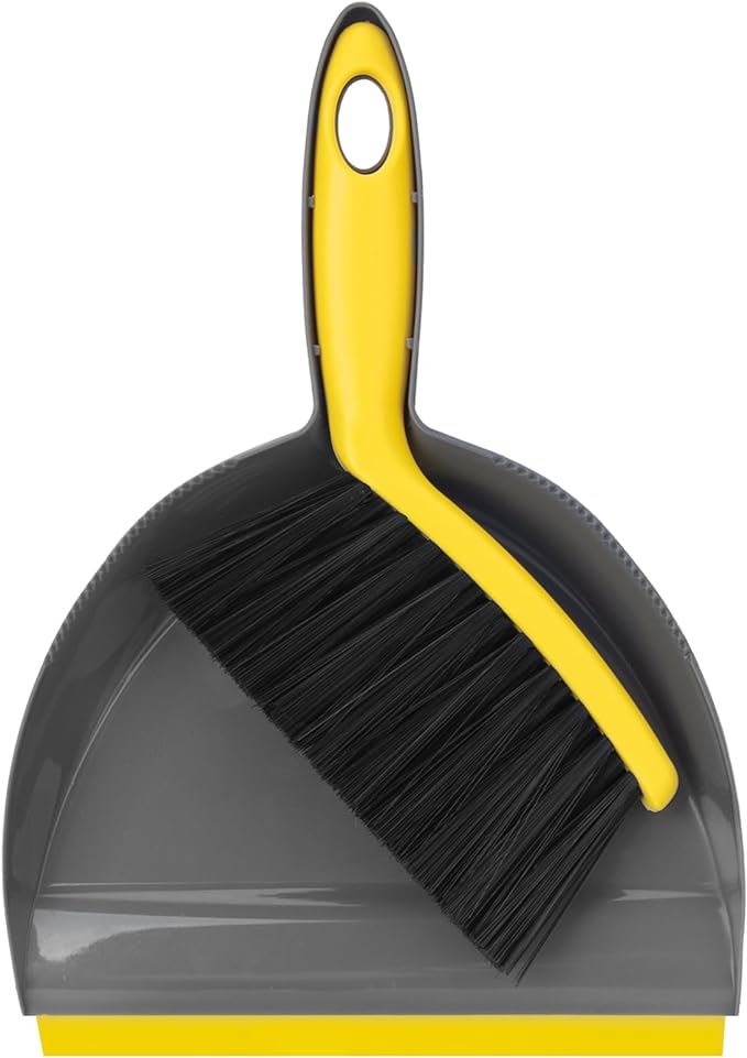 Dustpan and Broom Set Small – Mini Handheld Dustpan and Brush Combo by KeFanta