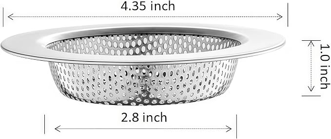 4 Pack Kitchen Sink Strainer. Outer Diameter 4.35 inch, Inner Filter Diameter - Image 5