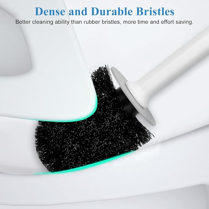 Toilet Bowl Brush and Holder, Toilet Scrubber 2 Pack - Image 5