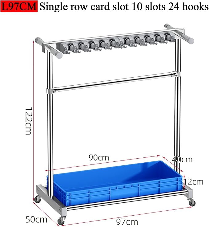 Movable Mop Broom Holder Put Wet Mops Floor Standing Cleaning Tool Rack - Image 4