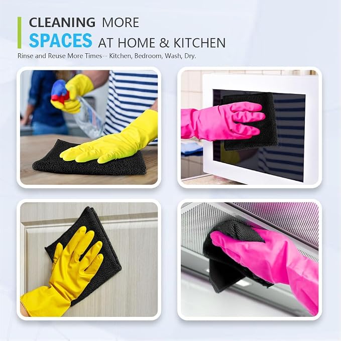 AIDEA Microfiber Cleaning Cloth-100PK, Soft Microfiber Towels - Image 6