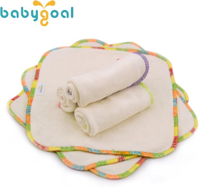 babygoal Reusable Rayon from Bamboo Baby Wipes, 12 Pack Washable Small Size - Image 3