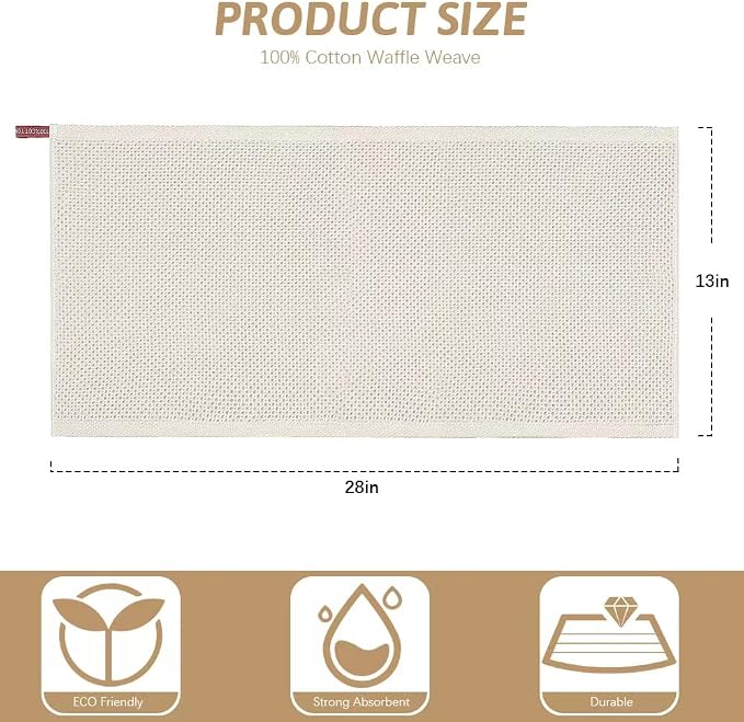 Nialnant 6 Pack Kitchen Towels, 100% Cotton Waffle Weave Dish Towels - Image 2