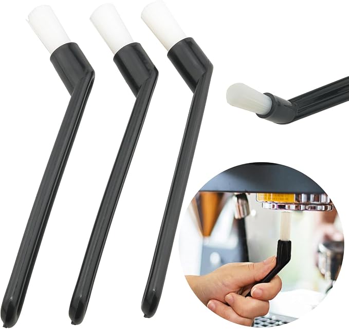 3PCS Coffee Machine Cleaning Brush Semi Automatic Bent Nylon Bristle Brush - Image 5