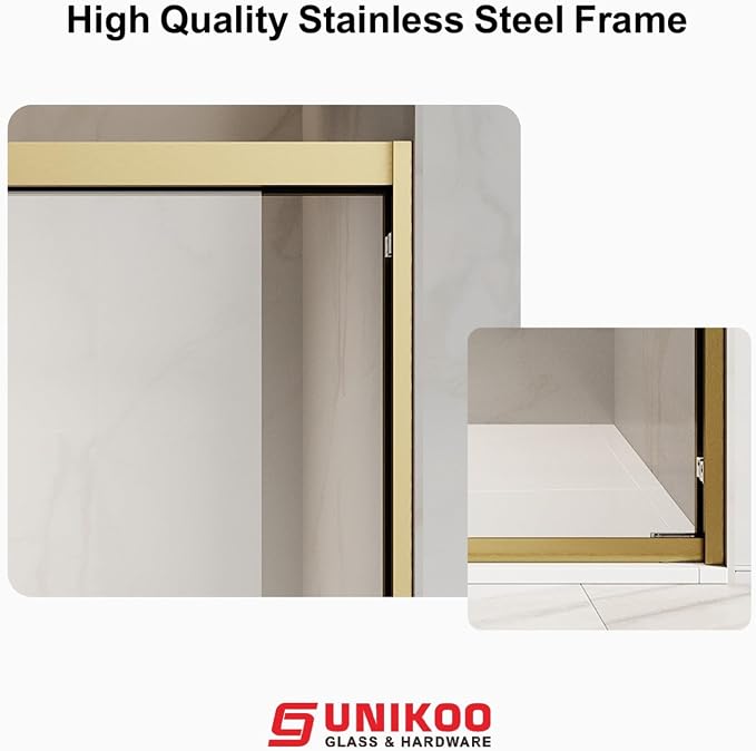 60" W x 76" H Double Sliding Frame Shower Door - Image 7