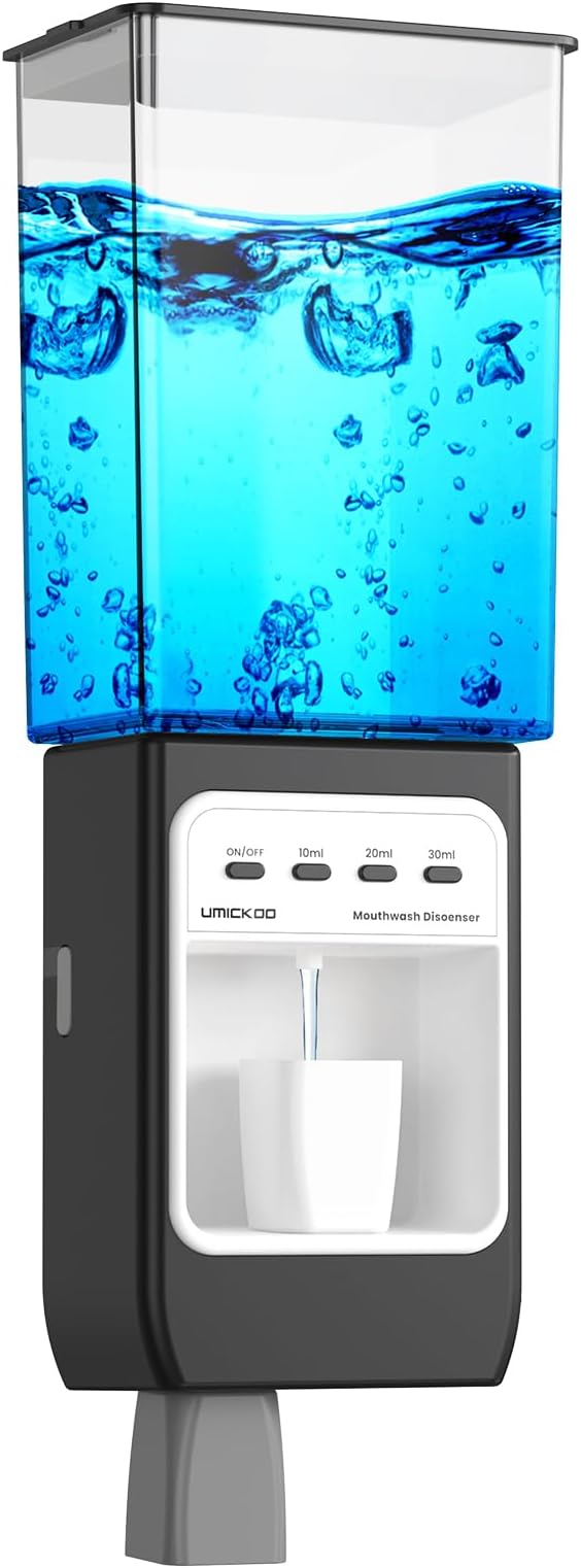 Auto-Mouthwash Dispenser for Bathroom - 700mL Rechargeable Wall-Mounted by Unknown