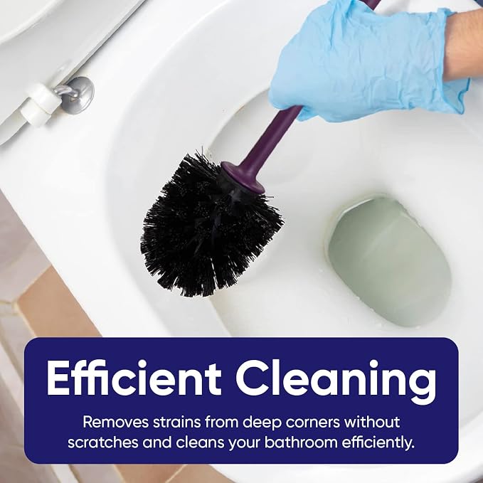 Toilet Brush Cleaner and Holder Purple 2 Pack Toilet Bowl Cleaner Brush - Image 8