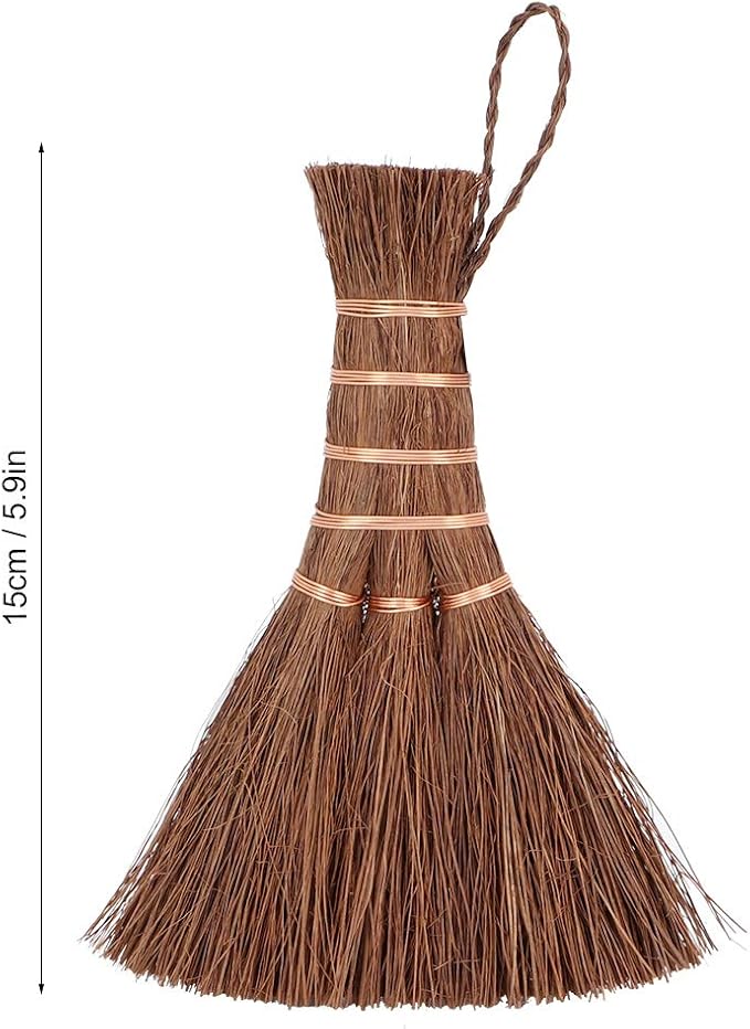 Mini Palm Broom Whisk Sweeping Hand Handle Broom, Mini Metal Brush, Handcrafted - Image 3